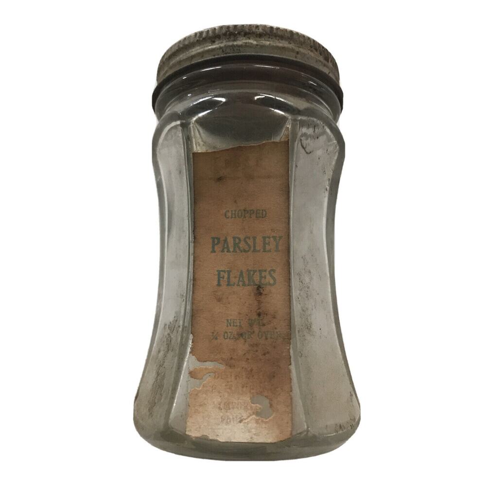 Vintage Glass Parsley Jar Shaker